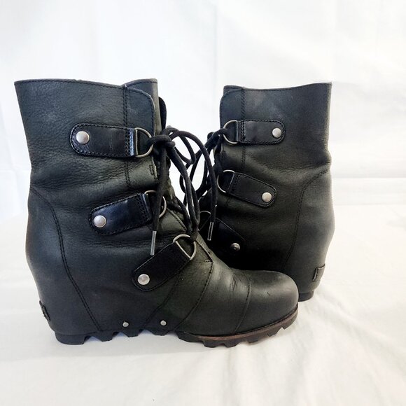 Sorel Joan of Arctic Wedge Lace Up Mid Boots - Picture 2 of 6